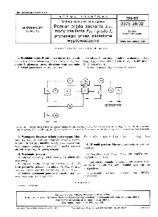 Układy scalone analogowe - Pomiar prądu zasilania ICC, mocy zasilania PCC i prądu In płynącego przez określone wyprowadzenie BN-87/3375-26/02