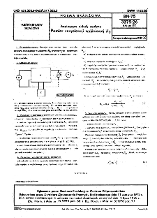 Analogowe układy scalone - Pomiar rezystancji wyjściowej Ro BN-75/3375-26 Arkusz 07