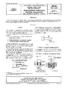Urządzenia elektroniczne dla techniki jądrowej - Wyprowadzenia elektryczne liczników jonizacyjnych - Typy, podstawowe parametry i wymiary BN-80/3411-01