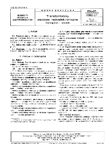 Transformatory sieciowe radioelektroniczne - Wymagania i badania BN-85/3382-07