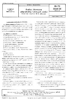 Analiza chemiczna półproduktów hutniczych miedzi - Oznaczanie zawartości tlenku glinowego BN-78/0828-08 Arkusz 07.