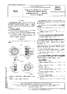 Urządzenia elektroniczne dla techniki jądrowej - Wysokonapięciowe złącza wielostykowe (6 + 1 styków) - Wymagania podstawowe BN-69/3416-01