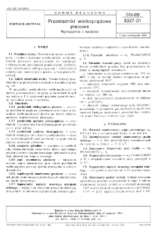 Przekładniki wielkoprądowe piecowe - Wymagania i badania BN-88/3027-01