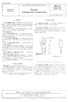 Żarówki halogenowe projekcyjne BN-84/3061-28