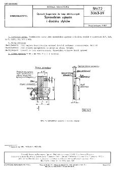 Oprawki bagnetowe do lamp elektrycznych - Sprawdzian ugięcia i docisku styków BN-72/3063-09