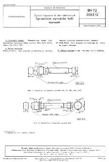 Oprawki bagnetowe do lamp elektrycznych - Sprawdzian wymiarów łuski oprawek BN-72/3063-12