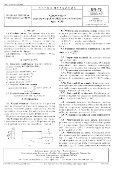 Kondensatory papierowo-politereftalanowo-etylenowe typu KOS BN-79/3063-17