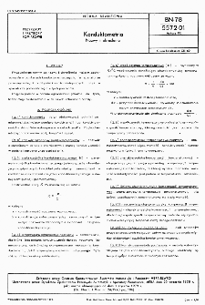 Konduktometria - Nazwy i określenia BN-78/5572-01 Arkusz 00