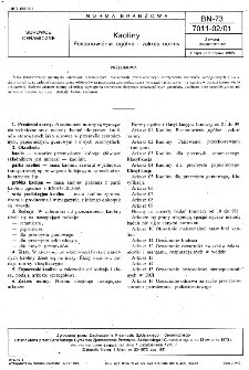 Kaoliny - Postanowienia ogólne i zakres normy BN-73/7011-02/01
