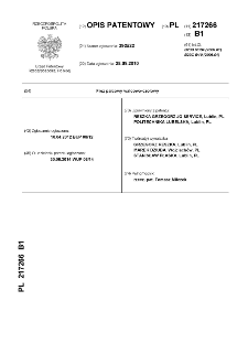 Frez palcowy walcowo-czołwy \h : opis patentowy nr 217266
