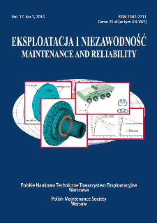 Eksploatacja i Niezawodność = Maintenance and Reliability Vol. 17 No. 1, 2015