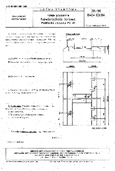Koleje podziemne - Nawierzchnie torowe - Podkładka złączowa PZ 49 BN-89/0454-03/04