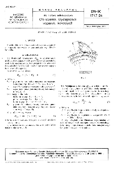 Górnictwo odkrywkowe - Obliczenia wydajności koparek kołowych BN-90/1717-24