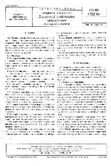 Urządzenia przyszybowe - Zapychaki elektryczne łańcuchowe - Wymagania i badania BN-89/1722-34
