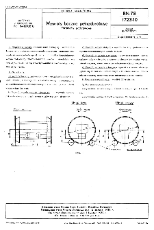 Wywroty boczne pełnoobrotowe - Parametry podstawowe BN-78/1723-10