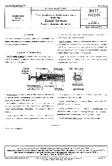Prasy stemplowe do brykietowania węgla brunatnego - Zespół formowy - Nazwy i określenia elementów BN-77/1762-01