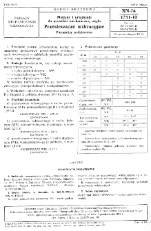 Maszyny i urządzenia do przeróbki mechanicznej węgla - Przesiewacze wibracyjne - Parametry podstawowe BN-76/1751-10