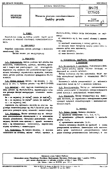 Wiercenia obrotowe normalnośrednicowe - Świdry proste BN-75/1771-05
