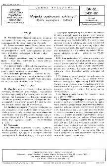 Myjarki opakowań szklanych - Ogólne wymagania i badania BN-85/2431-02