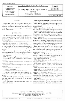 Komory wędzarniczo-parzelnicze parowe - Wymagania i badania BN-86/2483-02