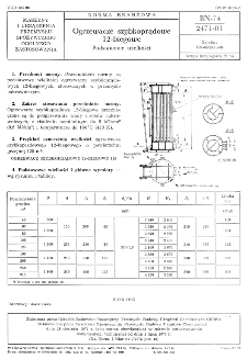 Ogrzewacze szybkoprądowe 12-biegowe - Podstawowe wielkości BN-74/2471-01