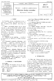 Maszyny i urzadzenia gastronomiczne - Blokowe kotły warzelne - Wymagania i badania BN-77/2563-04