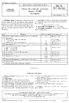 Kaoliny dla przemysłu gumowego - Kaolin KOM - Wymagania BN-76/7011-02/105
