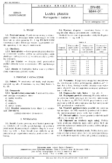 Lustra płaskie - Wymagania i badania BN-86/6844-01