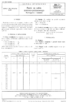 Rurki ze szkła sodowo-potasowego - Wymagania i badania BN-71/6850-01