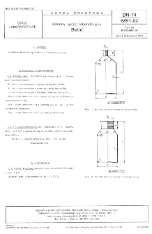 Szklany sprzęt laboratoryjny - Butle BN-74/6851-02