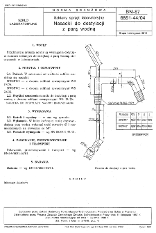 Szklany sprzęt laboratoryjny - Nasadki do destylacji z parą wodną BN-87/6851-44/04