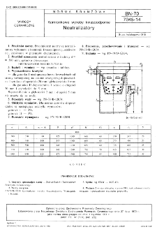 Kamionkowe wyroby kwasoodporne - Neutralizatory BN-70/7045-14