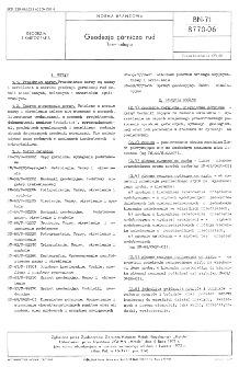 Geodezja górnicza rud - Terminologia BN-71/8770-06