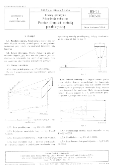 Osnowy geodezyjne - Poligonizacja techniczna - Pomiar długości metodą paralaktyczną BN-71/8782-04