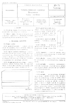 Technika drukowania wypukłego - Zecerstwo - Nazwy i określenia BN-71/7401-04