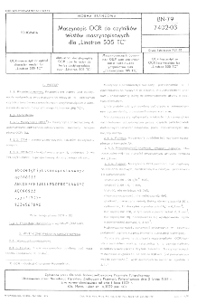 Maszynopis OCR do czytników tekstów maszynopisowych dla "Linotron 505 TC" BN-79/7402-03