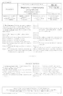Negatywy i diapozytywy poligraficzne - Postanowienia ogólne i zakres normy BN-80/7431-02.00