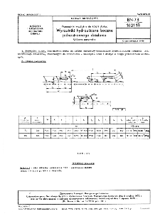 Przenośniki wzdłużne do kłód i dłużyc - Wyrzutniki hydrauliczne boczne jednostronnego działania - Główne parametry BN-73/1621-18