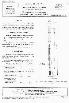 Termometry szklane do badania przetworów naftowych - Termometry do pomiaru prężności par metodą Reida BN-78/5531-23