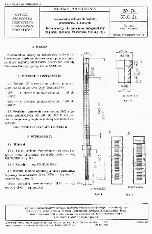 Termometry szklane do badania przetworów naftowych - Termometry do pomiaru temperatury zapłonu metodą Martensa - Pensky'ego BN-78/5531-24