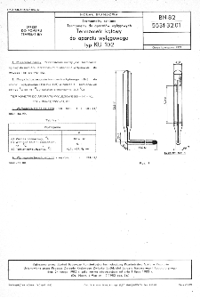 Termometry szklane - Termometry do aparatów wylęgowych - Termometr kątowy do aparatu wylęgowego typ KU 102 BN-82/5531-32.01