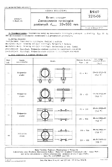 Elementy rurociągów - Zamocowania rurociągów poziomych dnom 20 ÷ 500 mm BN-69/2216-08