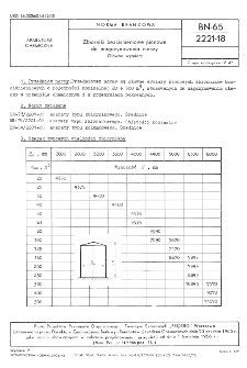 Zbiorniki bezciśnieniowe pionowe do magazynowania cieczy - Główne wymiary BN-65/2221-18