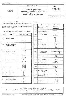 Symbole graficzne aparatów, maszyn i urządzeń przemysłu chemicznego BN-72/2200-01