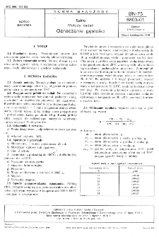 Szkło - Metody badań - Oznaczanie gęstości BN-75/6803-01