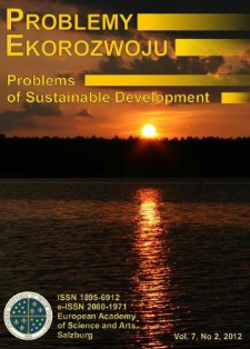 Problemy Ekorozwoju : studia filozoficzno-sozologiczne Vol. 7, Nr 2, 2012