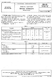 Materiały ogniotrwałe - Betony izolacyjne - Prefabrykaty BN-83/6762-18