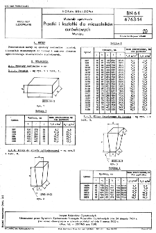 Materiały ogniotrwałe - Prostki i kształtki dla mieszalników surówkowych - Wymiary BN-64/6763-14