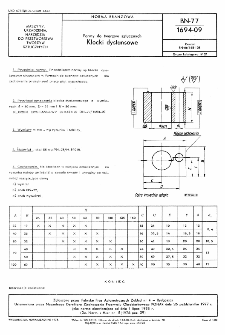 Formy do tworzyw sztucznych - Klocki dystansowe BN-77/1694-09